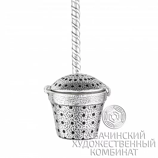 Ситечко для чая из серебра 875 пробы