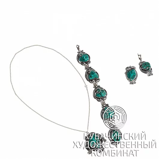 Комплект украшений из серебра 925 пробы