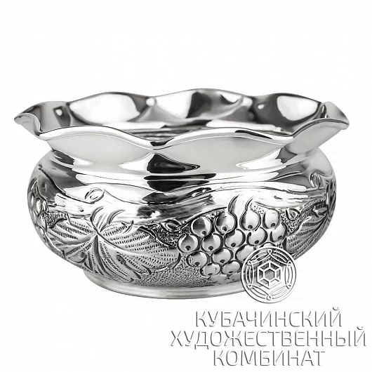 Конфетница ручной рабты из серебра 925 пробы