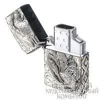 Зажигалка серебряная электрическая