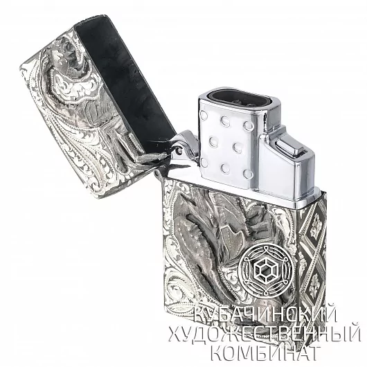 Зажигалка серебряная электрическая