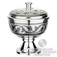 Серебряная сахарница/икорница Кубачи