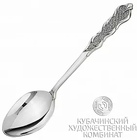 Ложка из серебра с плетением