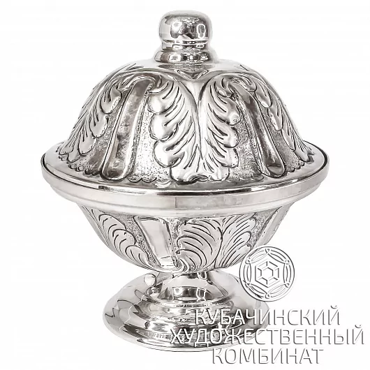Икорница из серебра 925 пробы на 115 мл