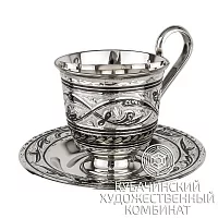 Кофейная пара из серебра на 115 мл