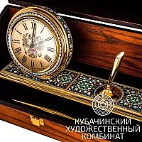 Настольные часы из серебра