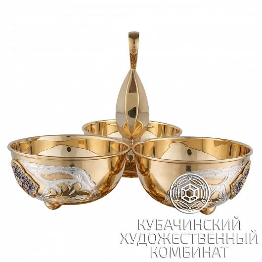 Менажница из серебра