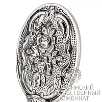 Зеркало "Цветы" из серебра 