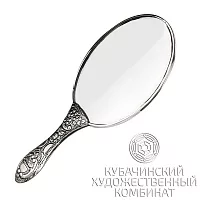 Зеркало "Цветы" из серебра 925 пробы