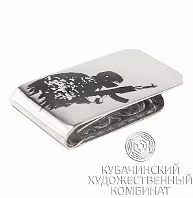 Зажим для денег из серебра