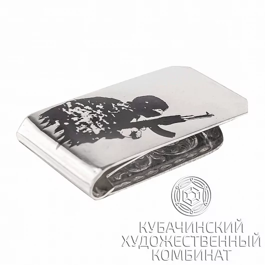 Зажим для денег из серебра