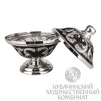 Икорница серебряная 925 пробы  на 155 мл