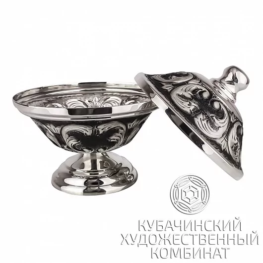 Икорница серебряная 925 пробы  на 155 мл