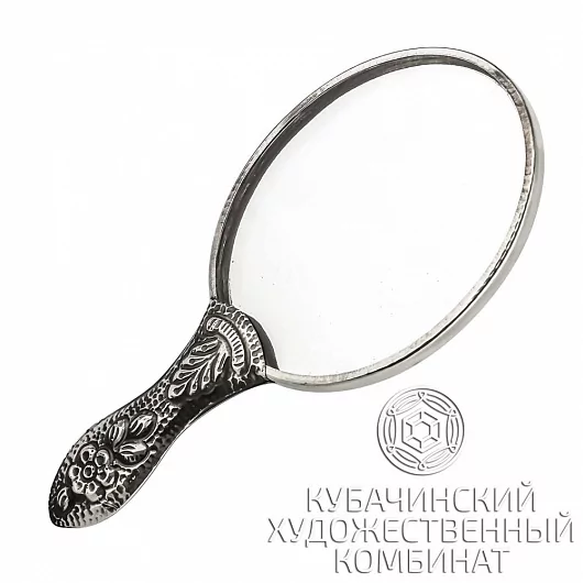 Зеркало "Цветок" из серебра