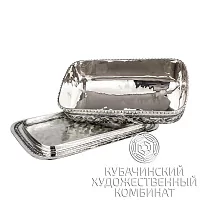 Масленка ручной работы из серебра