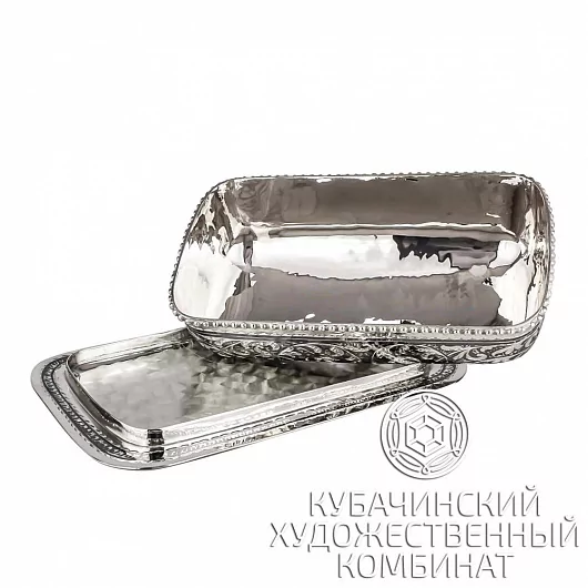 Масленка ручной работы из серебра